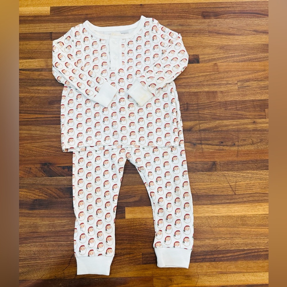 Lila and Hayes Pima cotton Santa Christmas pajamas - 6-12 months